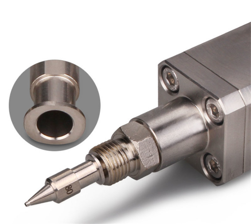 nozzle for pneumatic dispensing valve